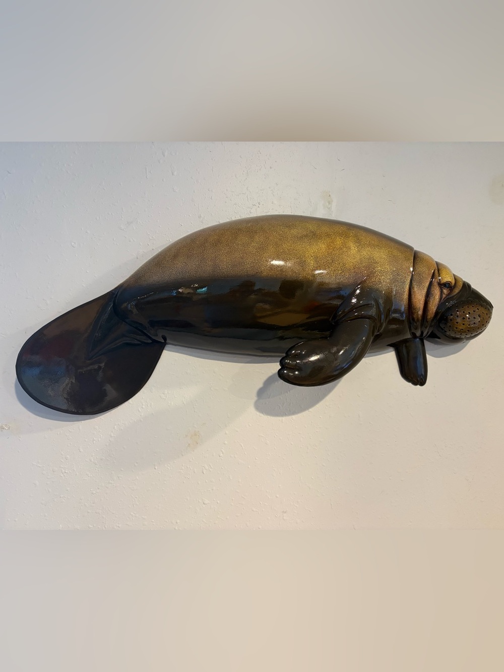 Manatee, 28” Wall Hanger. Nautical Decor. Florida Sea Cow.